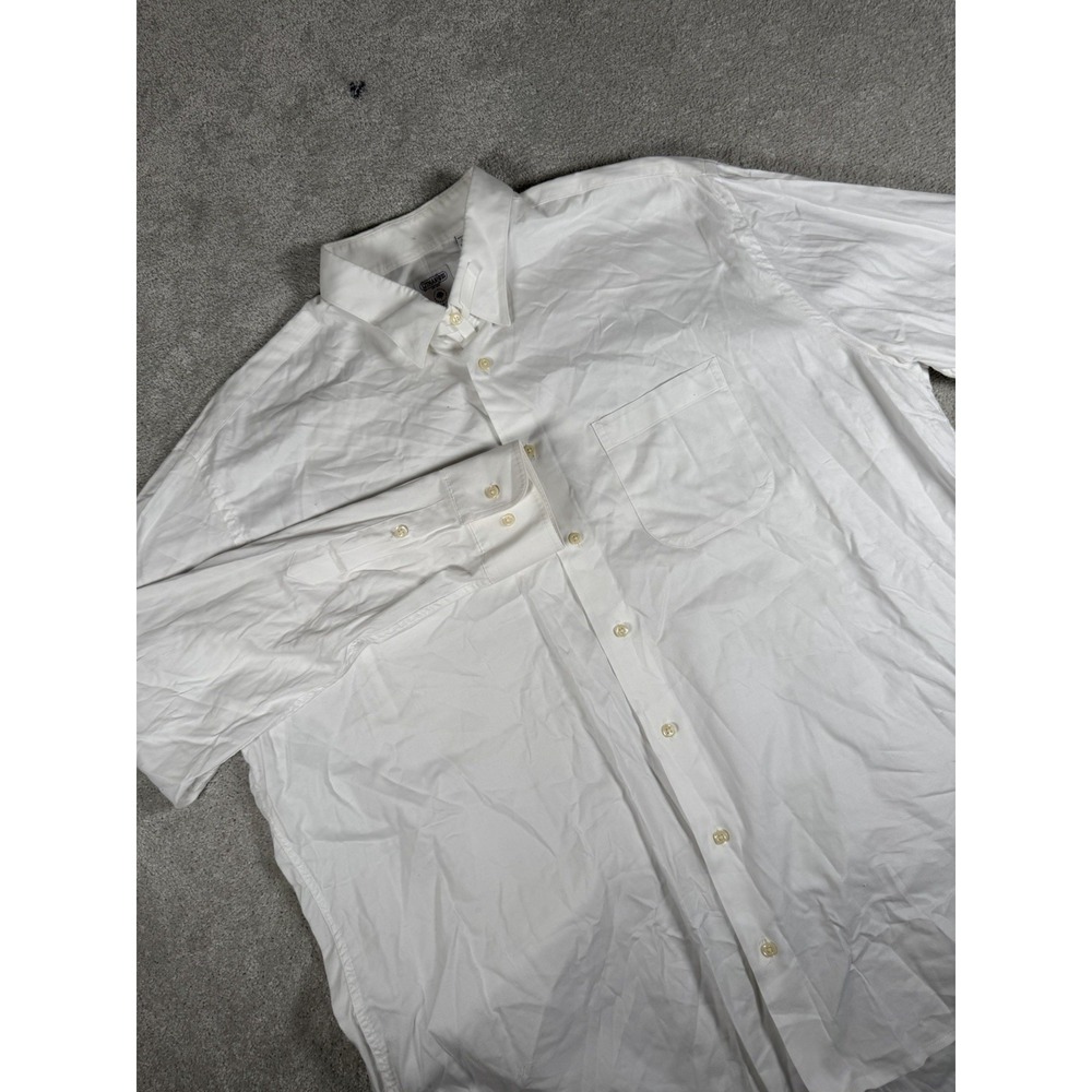 Gitman Bros Shirt XL White Trim Fit Stretch Wingspan Allen Edmonds 17.5 XL *read